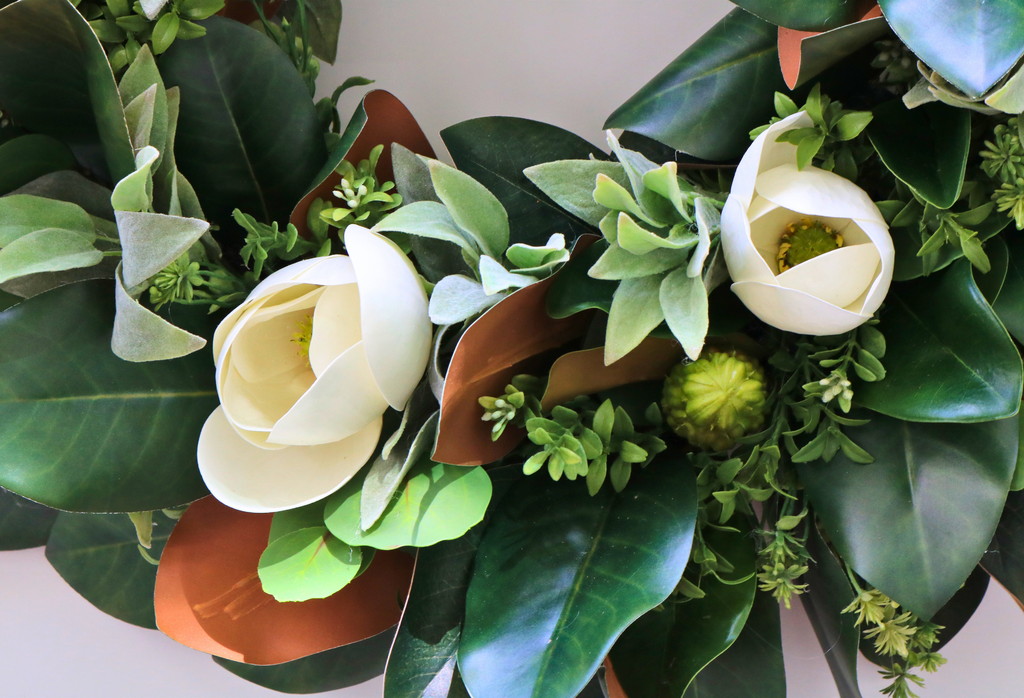Southern Magnolia Fall Front Door Wreath | 25-Inch
