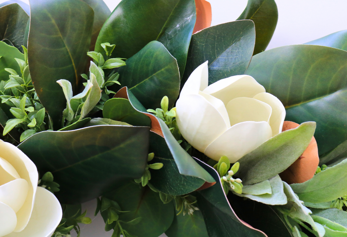 Southern Magnolia Fall Front Door Wreath | 25-Inch