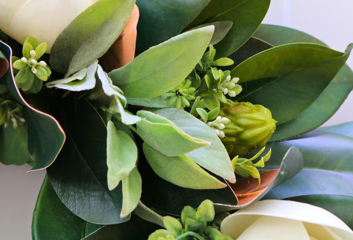 Southern Magnolia Fall Front Door Wreath | 25-Inch