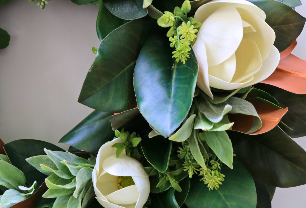 Southern Magnolia Fall Front Door Wreath | 25-Inch