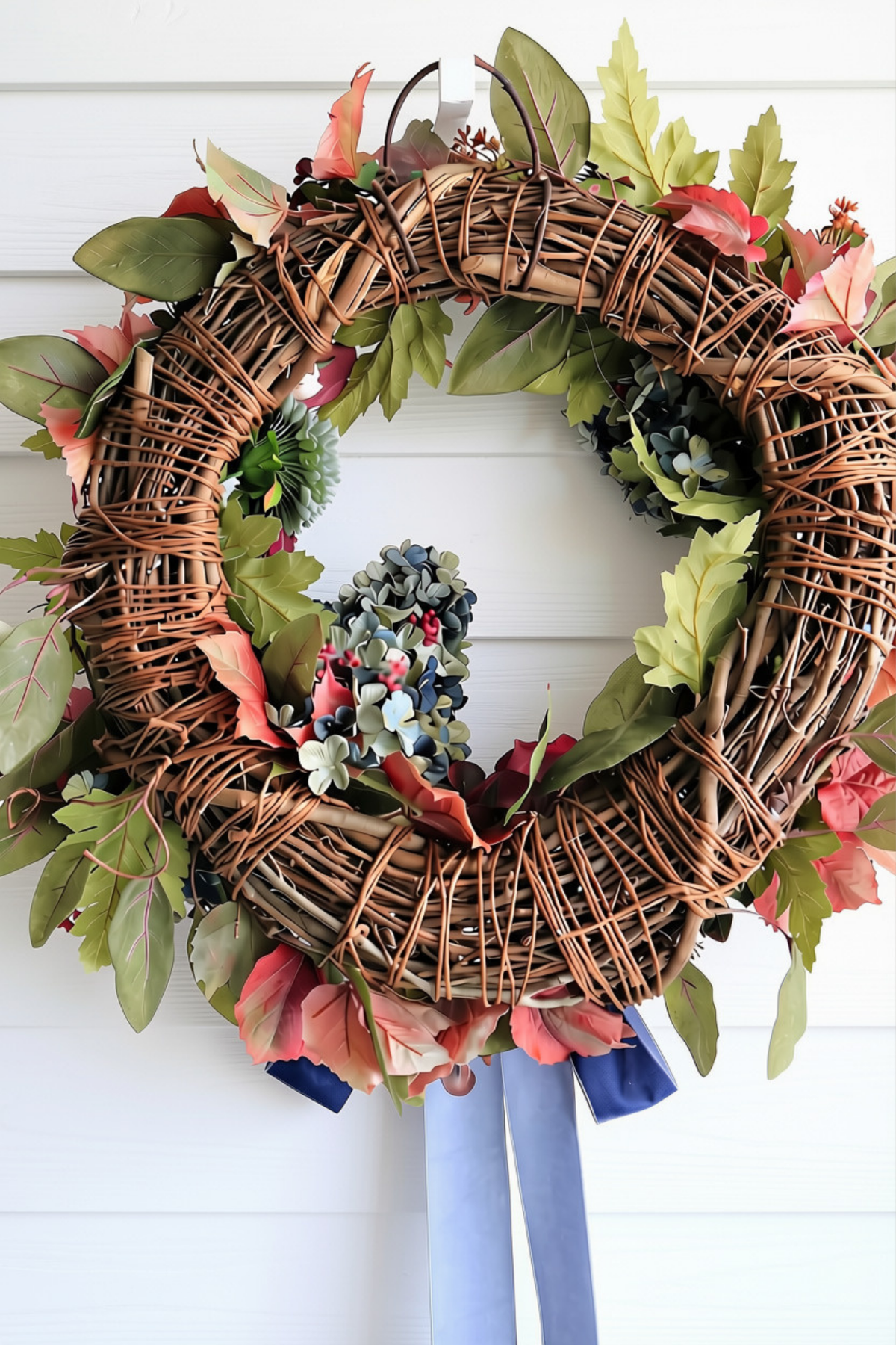 Indigo Harvest Fall Front Door Wreath | 25-Inch