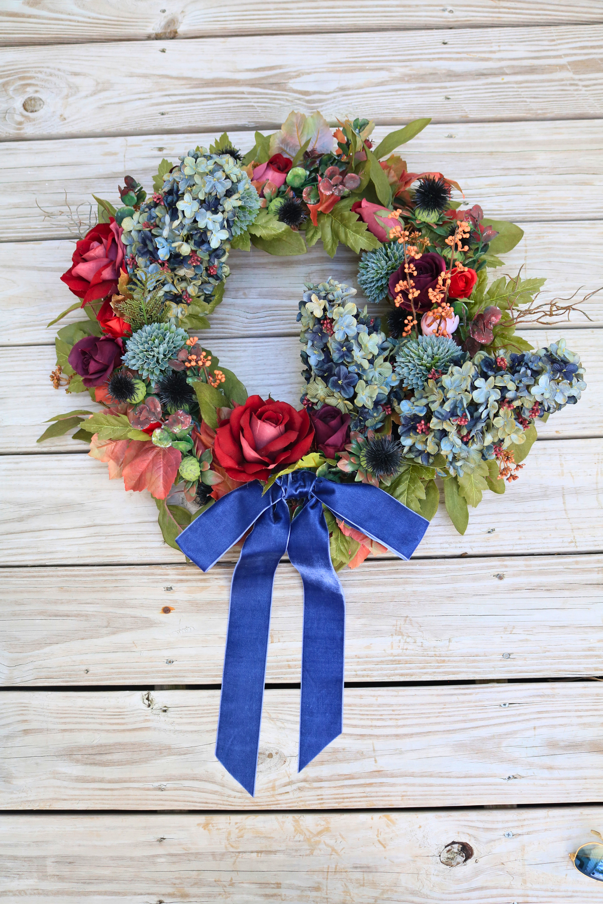 Indigo Harvest Fall Front Door Wreath | 25-Inch