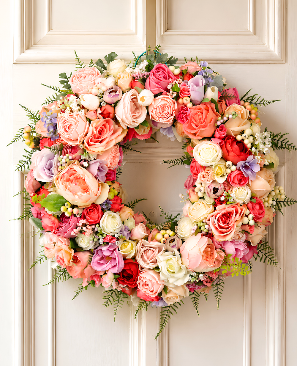 Pink Opulence Front Door Decor Wreath