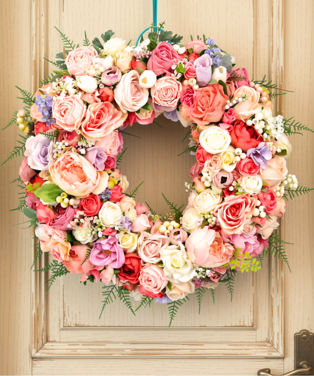 Pink Opulence Front Door Decor Wreath