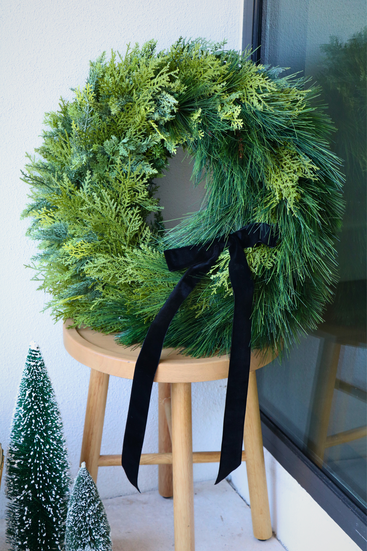 Classic Winter Evergreen Wreath | Cypress & Pine Holiday Wreath