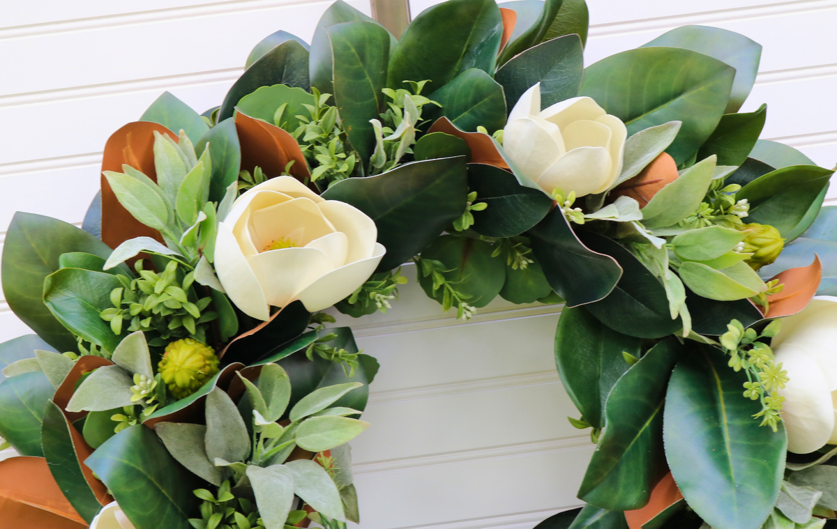 Southern Magnolia Fall Front Door Wreath | 25-Inch