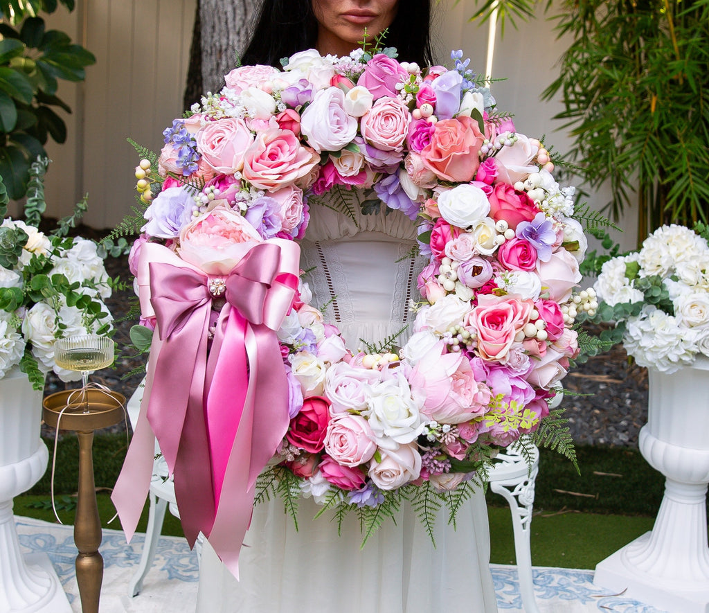 Pink Opulence Front Door Decor Wreath