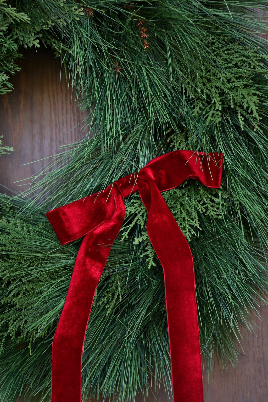 Classic Winter Evergreen Wreath | Cypress & Pine Holiday Wreath