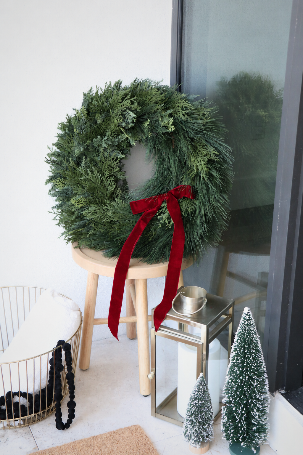 Classic Winter Evergreen Wreath | Cypress & Pine Holiday Wreath