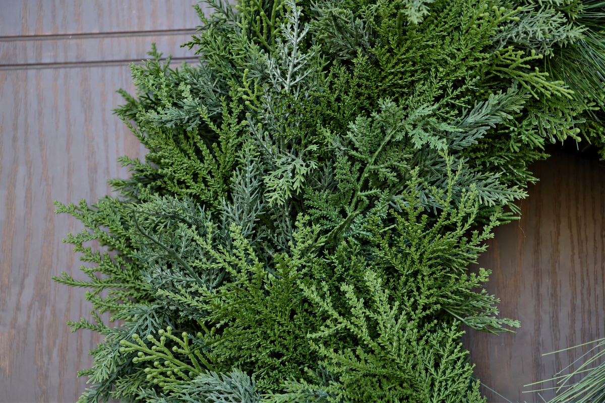 Classic Winter Evergreen Wreath | Cypress & Pine Holiday Wreath
