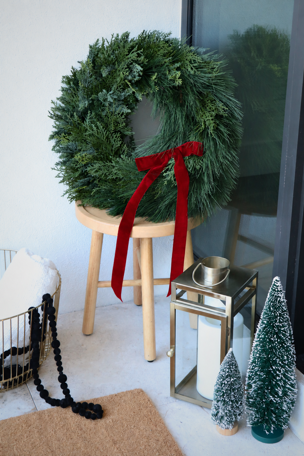 Classic Winter Evergreen Wreath | Cypress & Pine Holiday Wreath