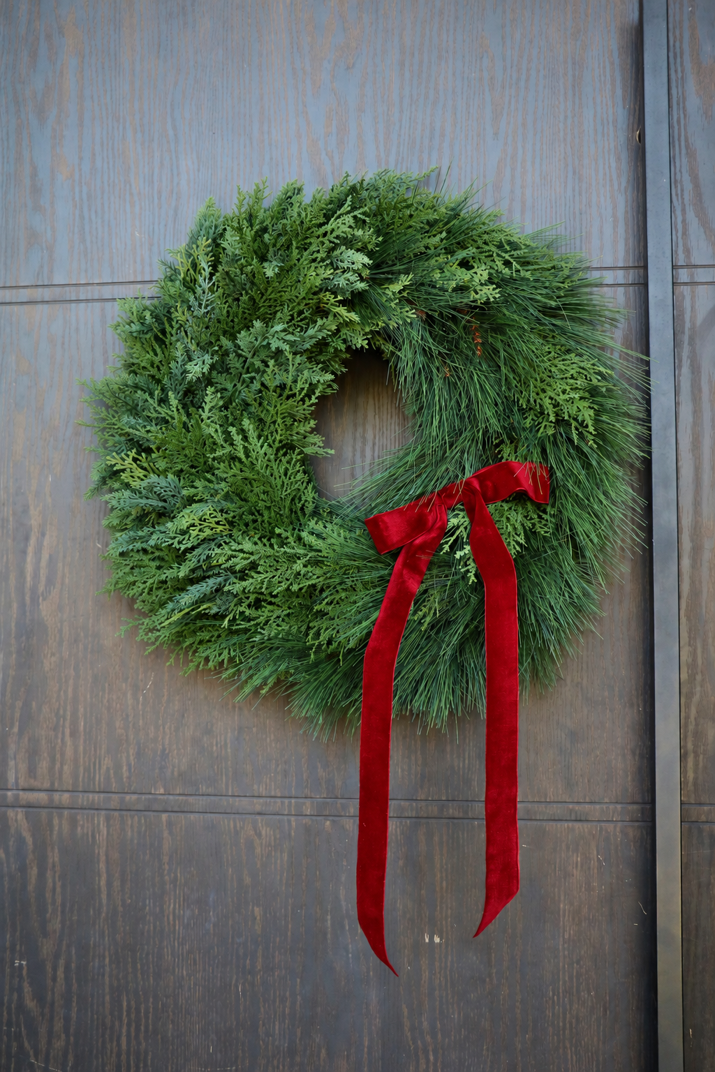 Classic Winter Evergreen Wreath | Cypress & Pine Holiday Wreath