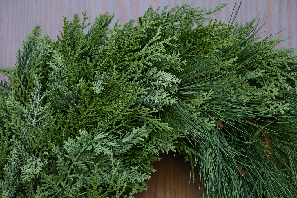 Classic Winter Evergreen Wreath | Cypress & Pine Holiday Wreath