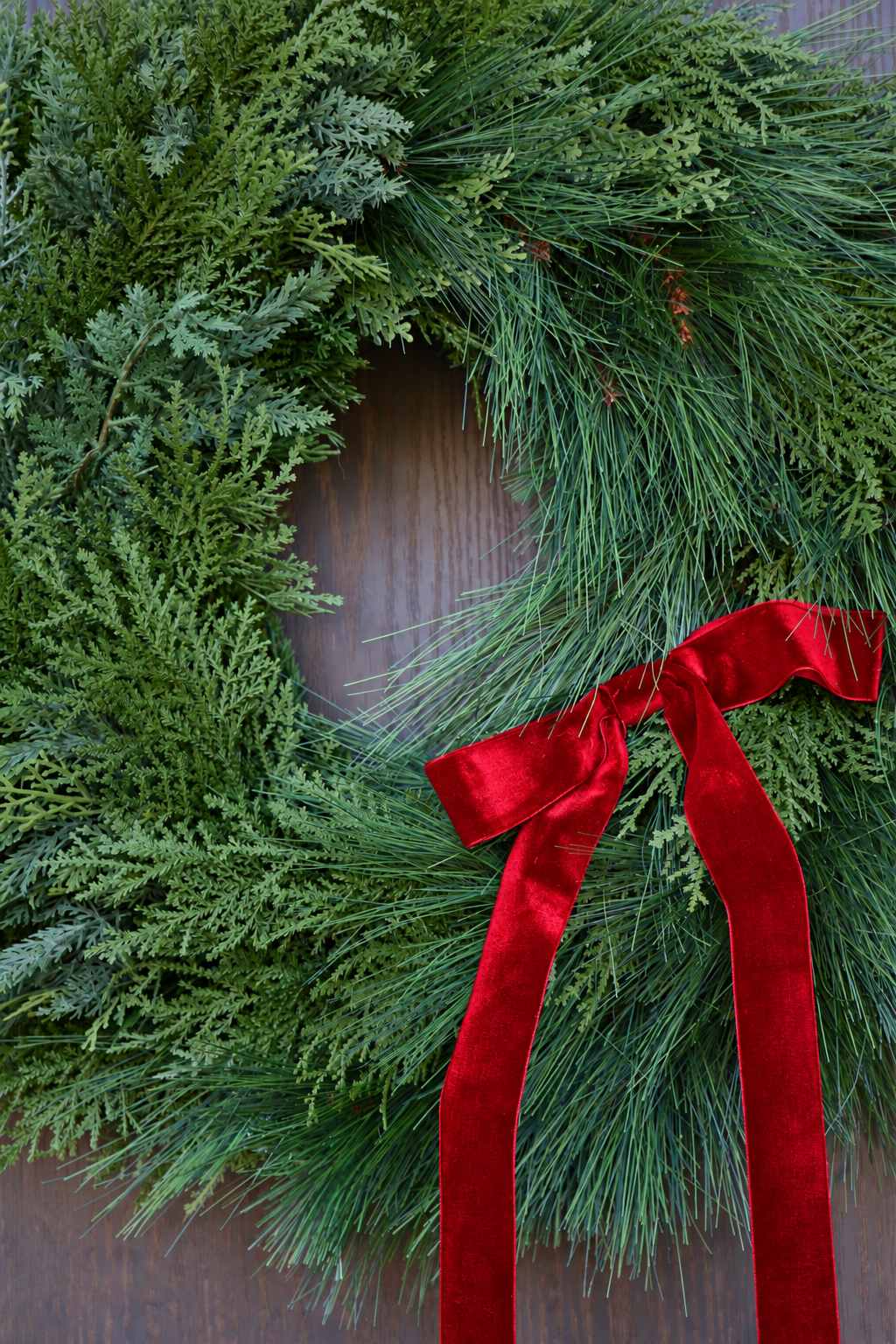 Classic Winter Evergreen Wreath | Cypress & Pine Holiday Wreath