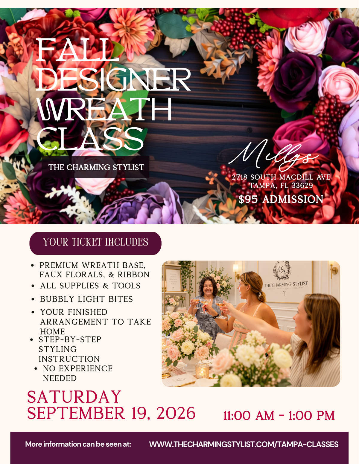 The Autumn Edit | Sip & Style™ Fall Wreath-Making Class