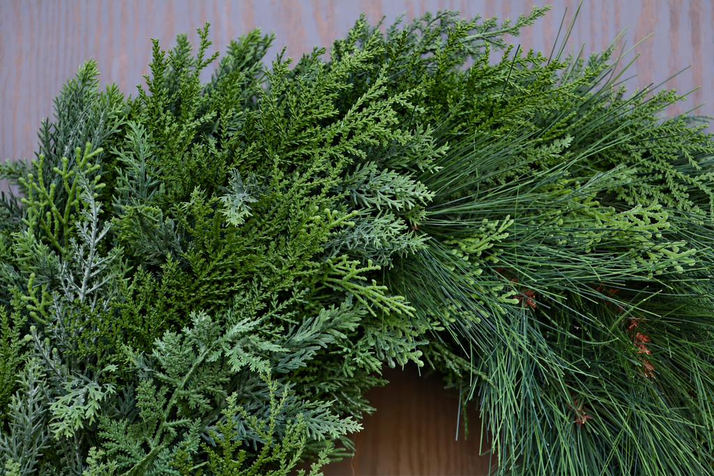 Classic Winter Evergreen Wreath | Cypress & Pine Holiday Wreath