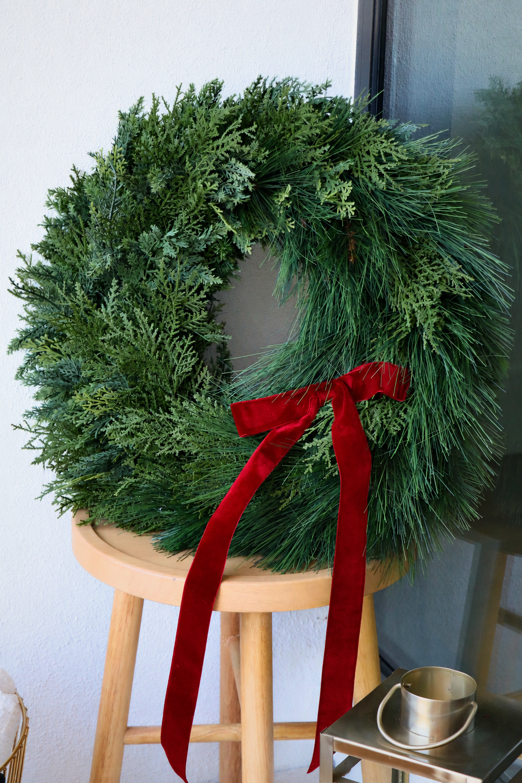 Classic Winter Evergreen Wreath | Cypress & Pine Holiday Wreath