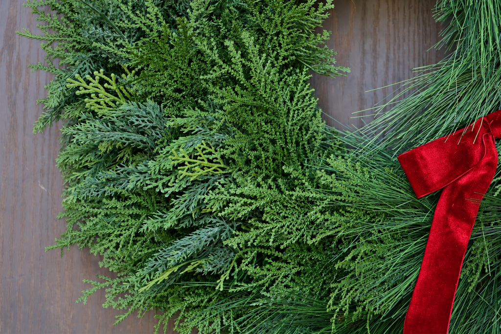 Classic Winter Evergreen Wreath | Cypress & Pine Holiday Wreath