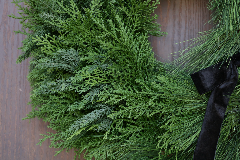 Classic Winter Evergreen Wreath | Cypress & Pine Holiday Wreath