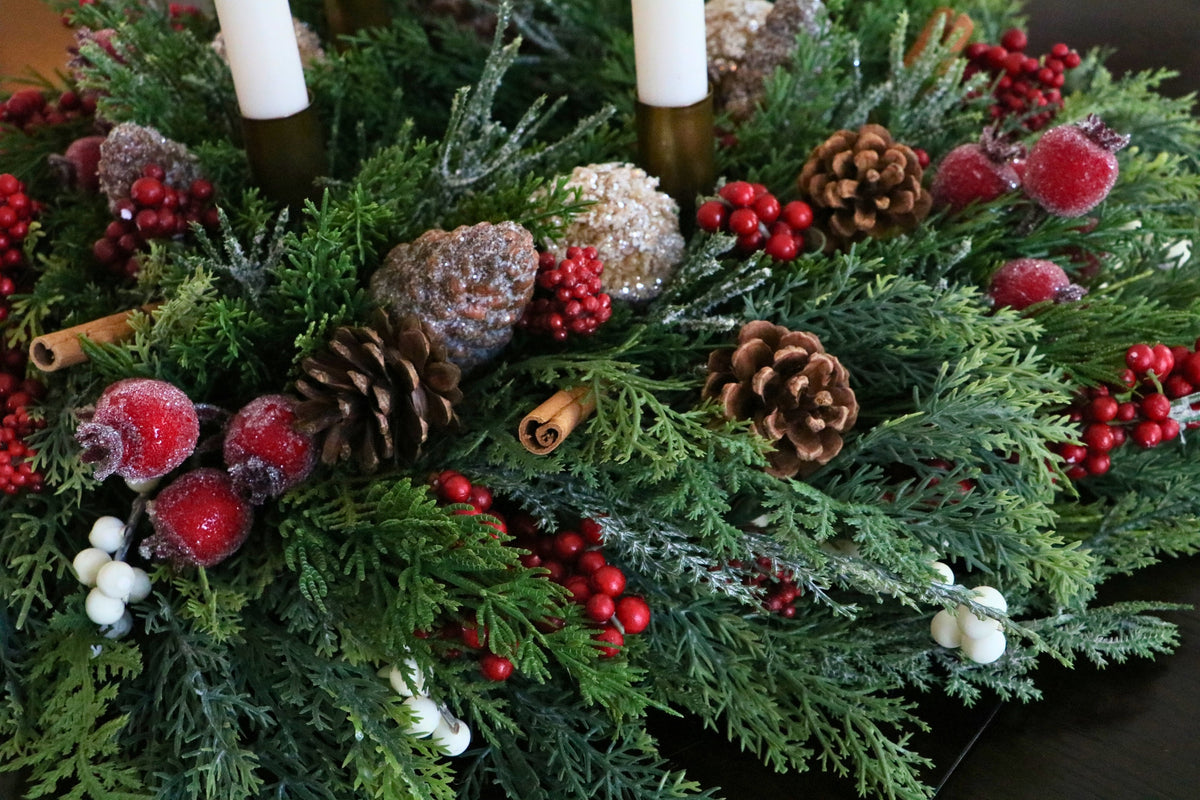 Candlelit Gathering Christmas Advent Candle Centerpiece — professional product photo 2.