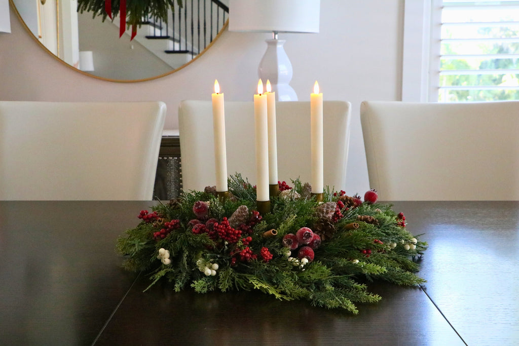 Candlelit Gathering Christmas Advent Candle Centerpiece — professional product photo 4.
