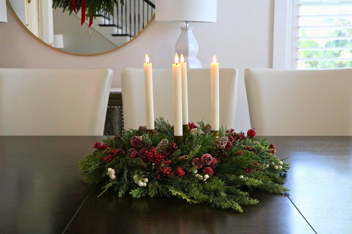 Candlelit Gathering Christmas Advent Candle Centerpiece — professional product photo 4.