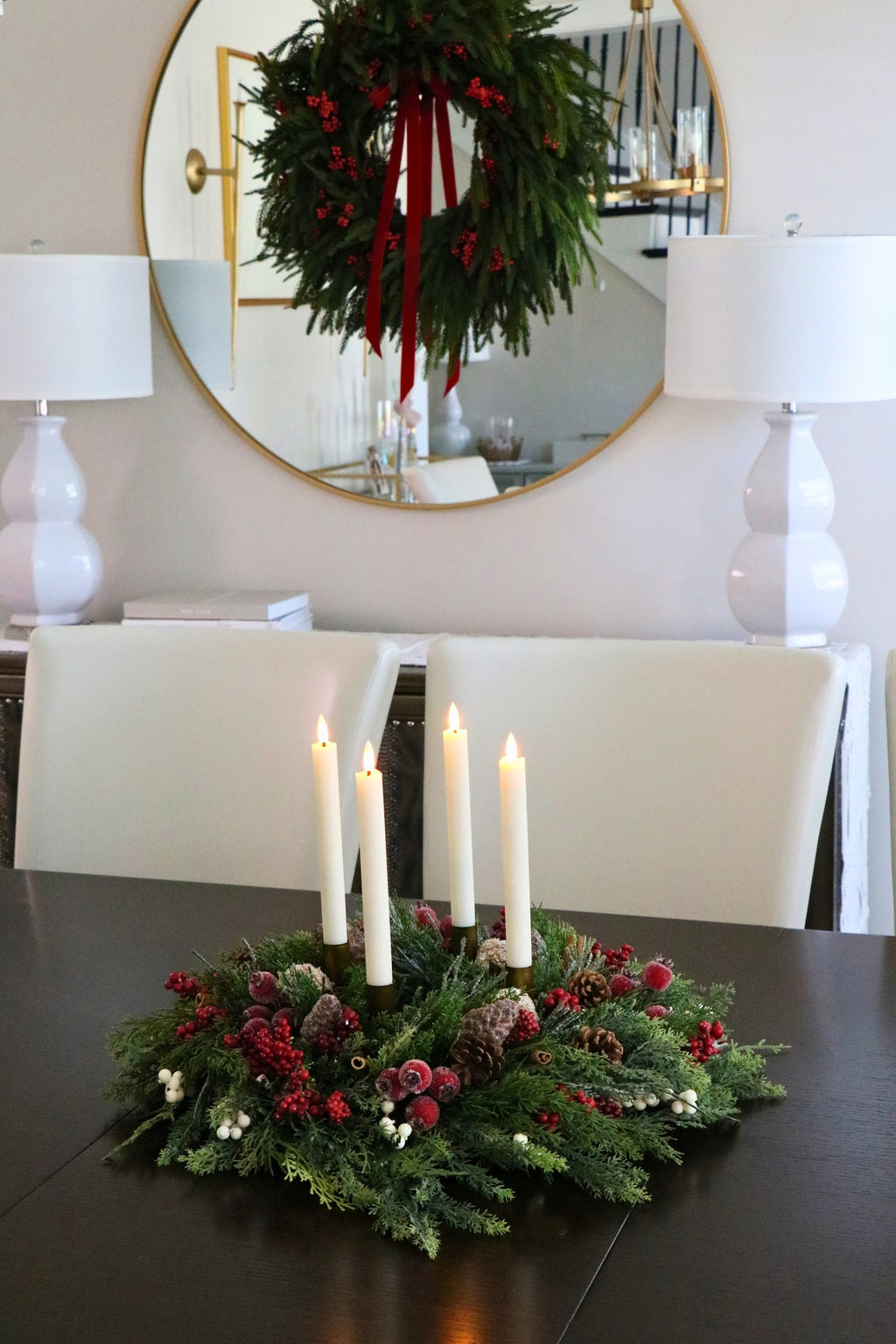 Candlelit Gathering Christmas Advent Candle Centerpiece — professional product photo 9.