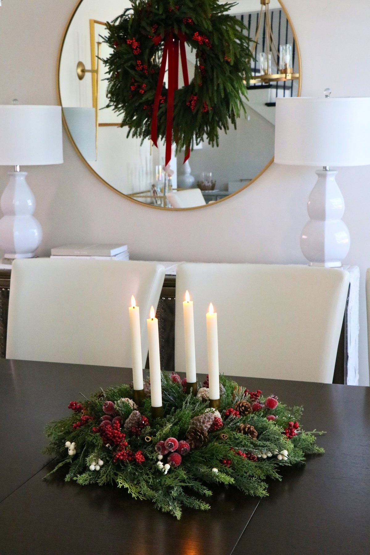 Candlelit Gathering Christmas Advent Candle Centerpiece — professional product photo 9.