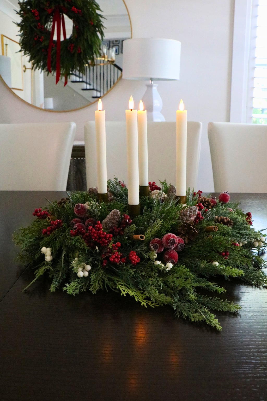 Candlelit Gathering Christmas Advent Candle Centerpiece — professional product photo 10.