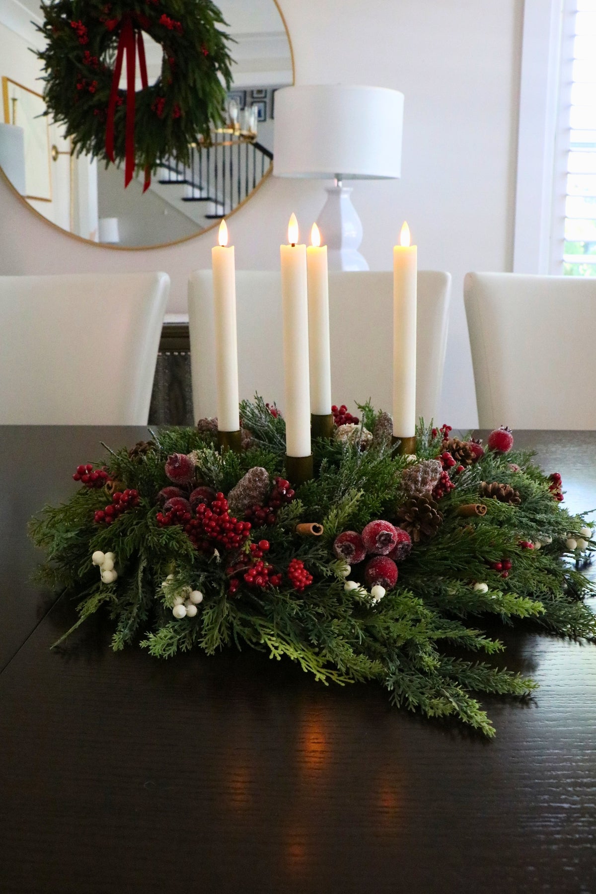 Candlelit Gathering Christmas Advent Candle Centerpiece — professional product photo 10.
