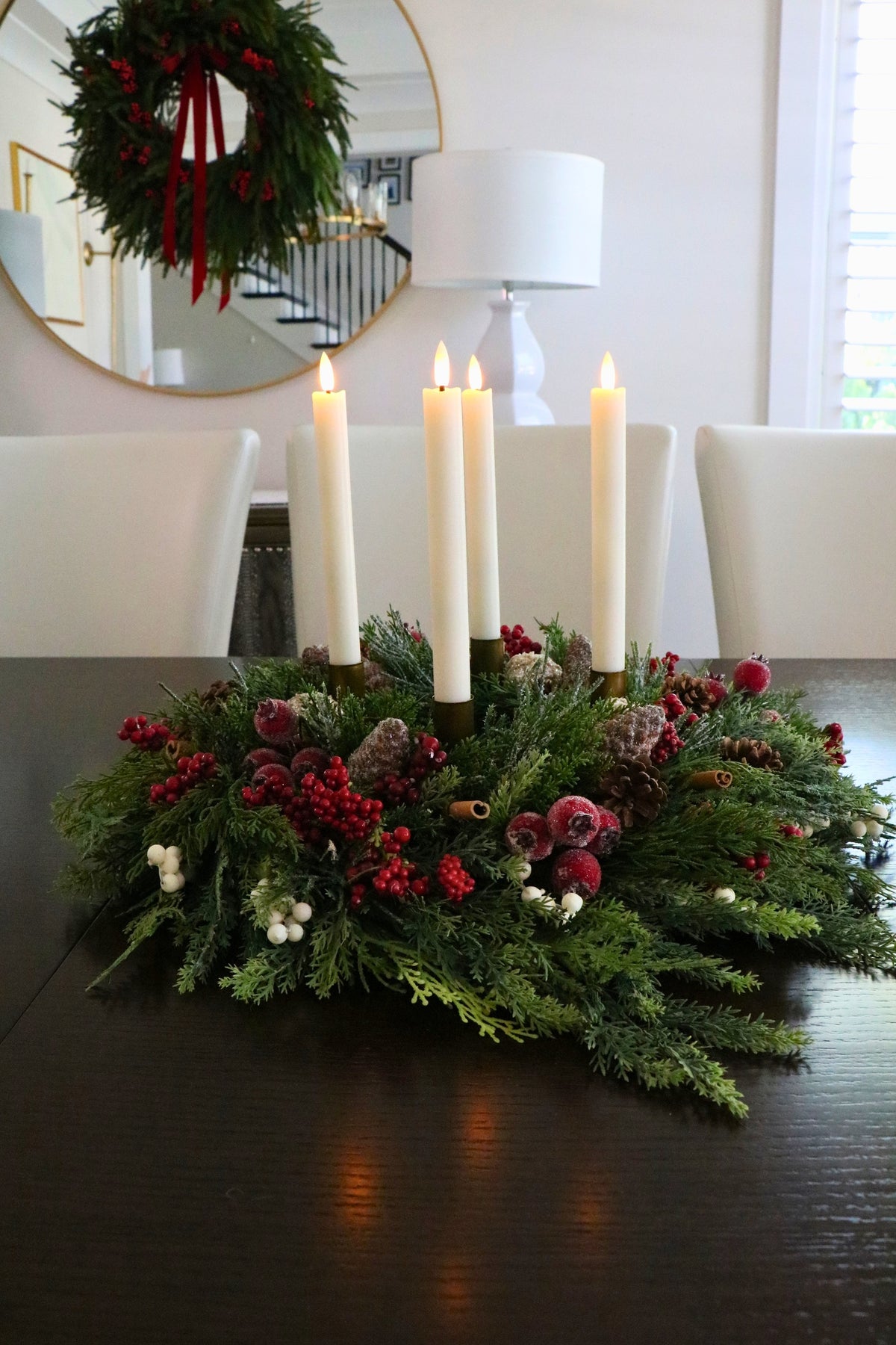 Candlelit Gathering Christmas Advent Candle Centerpiece — professional product photo 12.