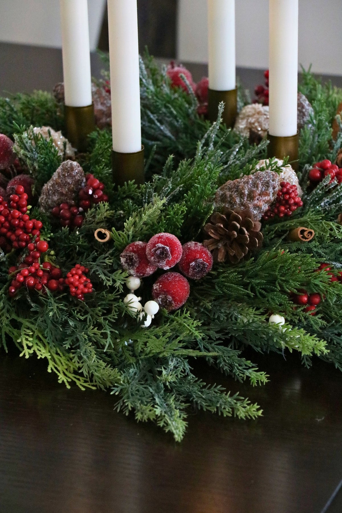 Candlelit Gathering Christmas Advent Candle Centerpiece — professional product photo 14.