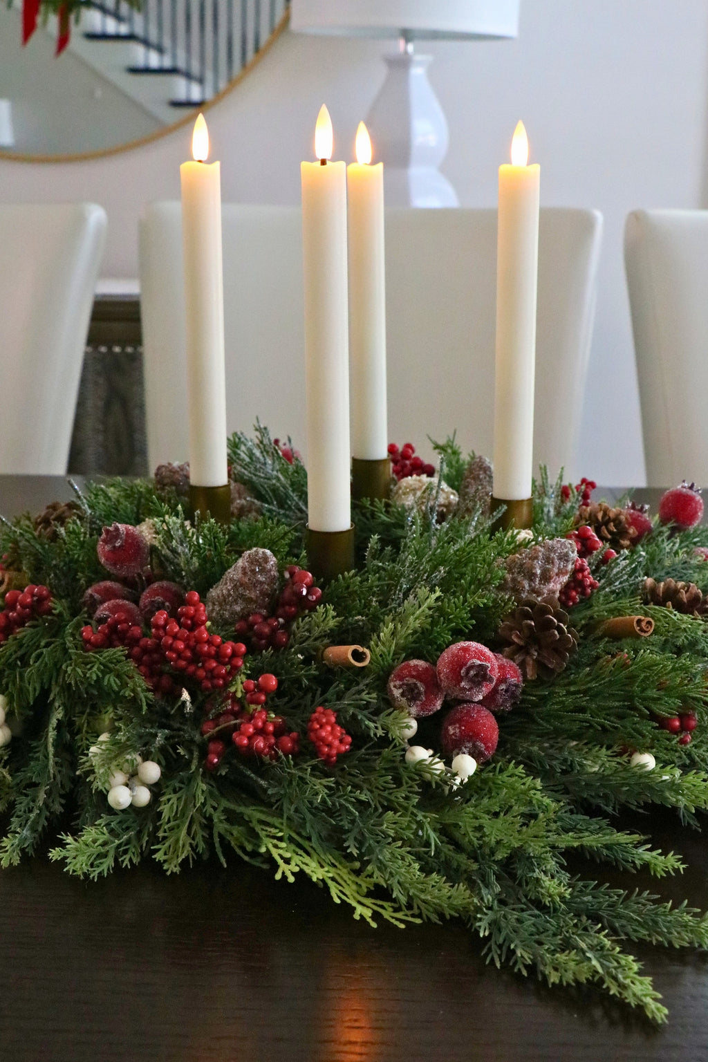 Candlelit Gathering Christmas Advent Candle Centerpiece — professional product photo 16.