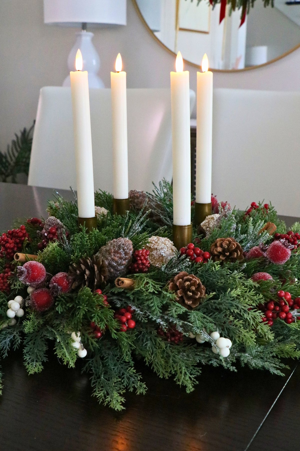 Candlelit Gathering Christmas Advent Candle Centerpiece — professional product photo 17.