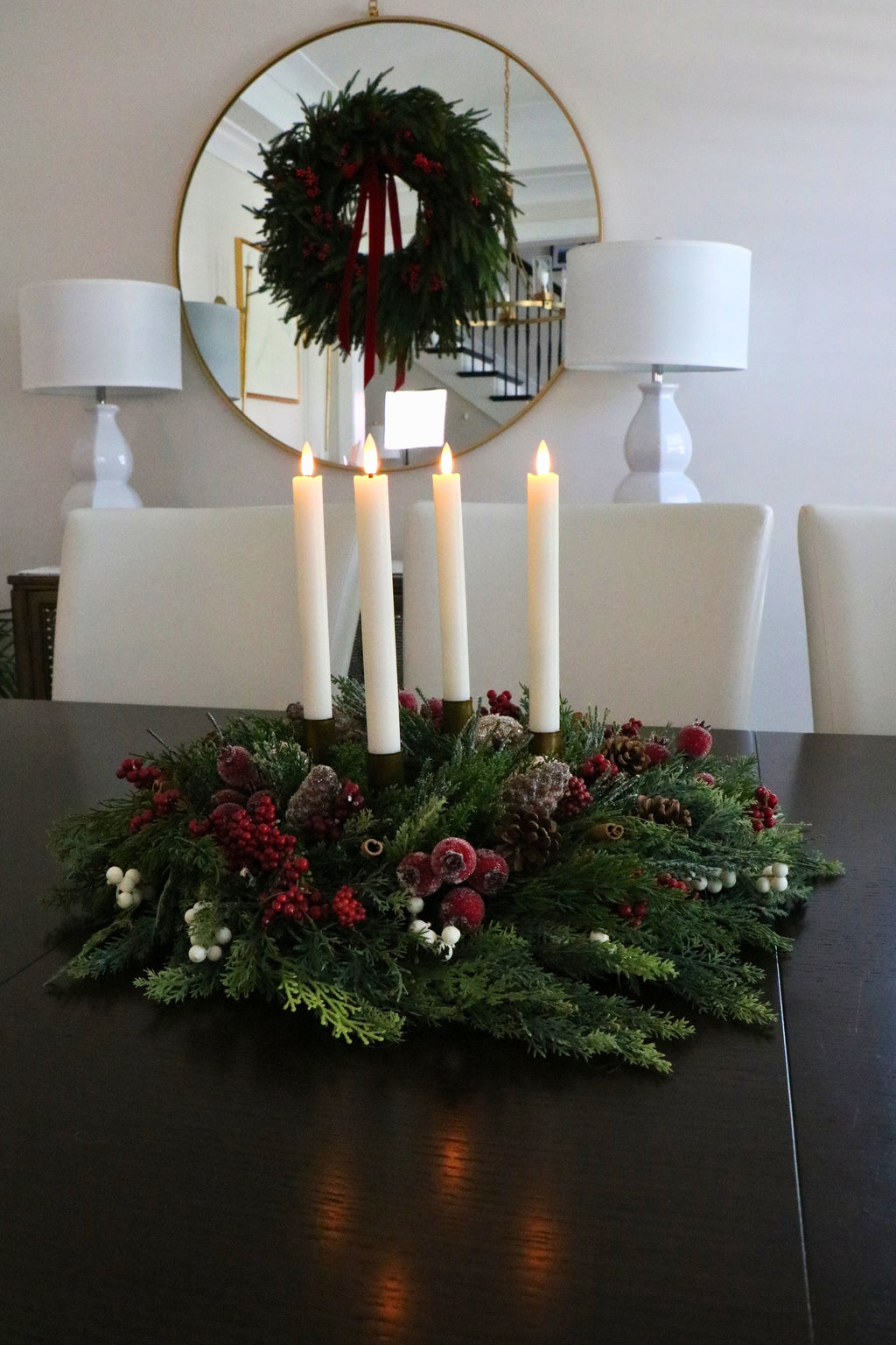 Candlelit Gathering Christmas Advent Candle Centerpiece — professional product photo 19.