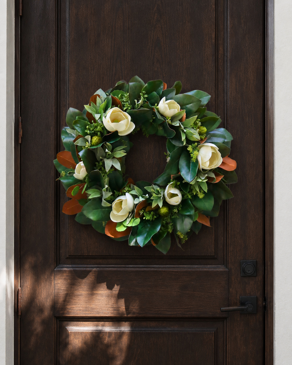 Southern Magnolia Fall Front Door Wreath | 25-Inch