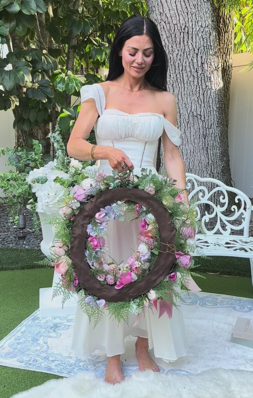 Pink Opulence Front Door Decor Wreath