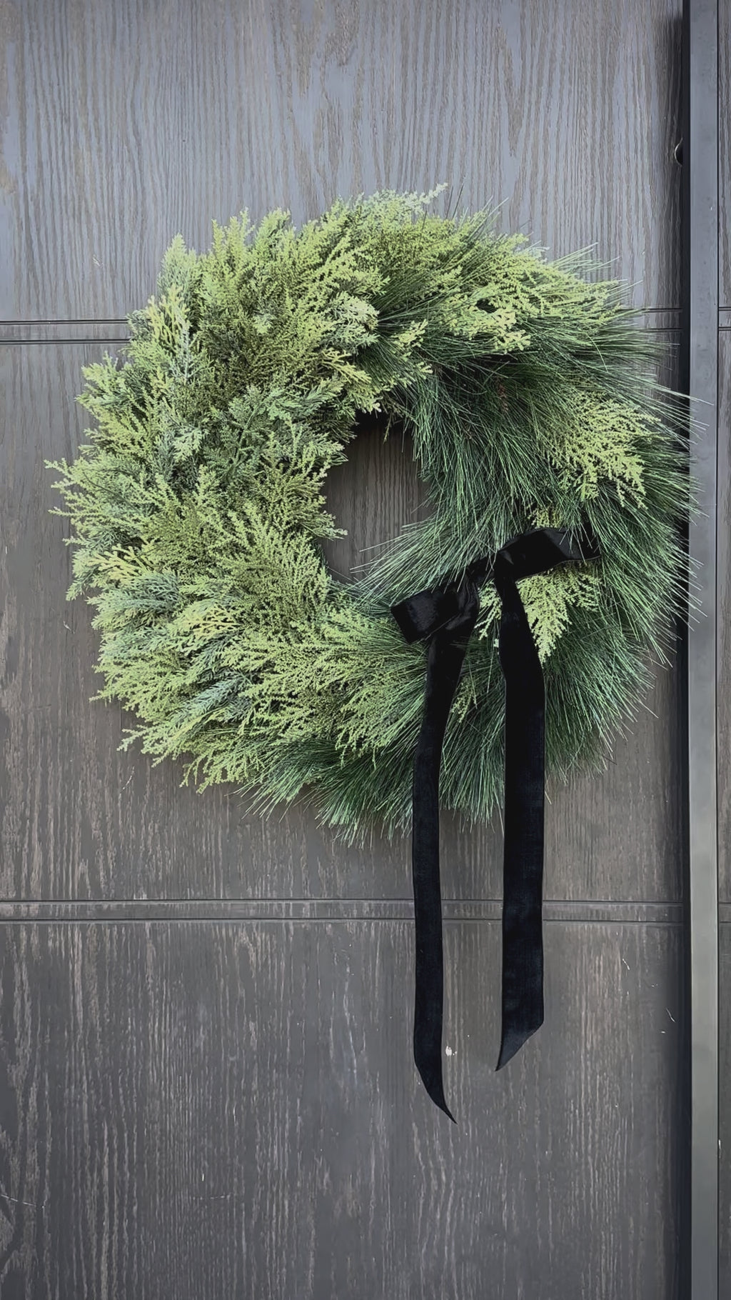 Classic Winter Evergreen Wreath | Cypress & Pine Holiday Wreath