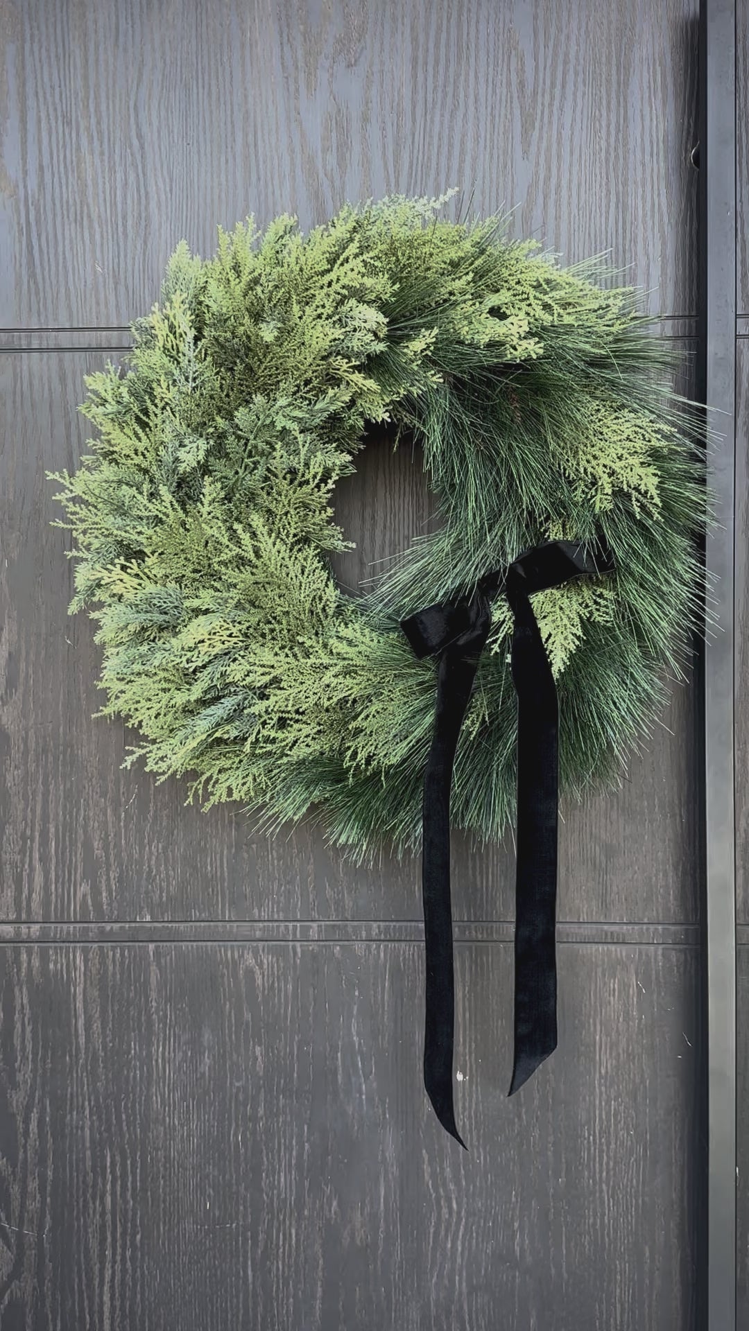 Classic Winter Evergreen Wreath | Cypress & Pine Holiday Wreath