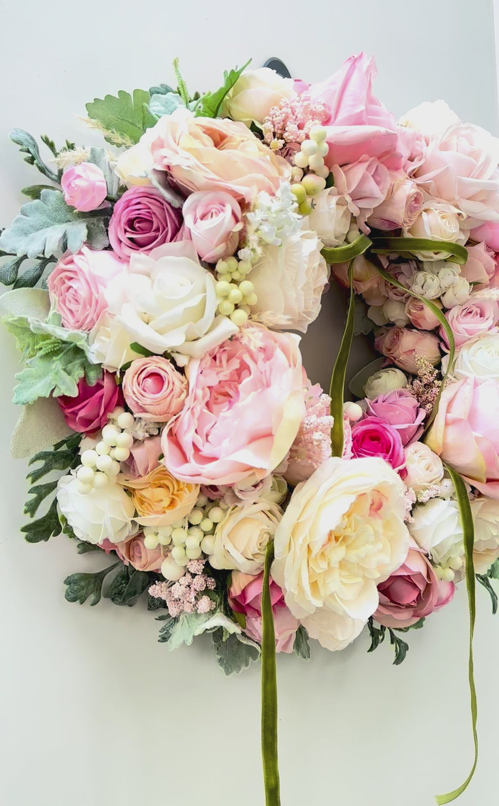 Mini No. 1 Blush Faux Floral Luxury Front Door Wreath