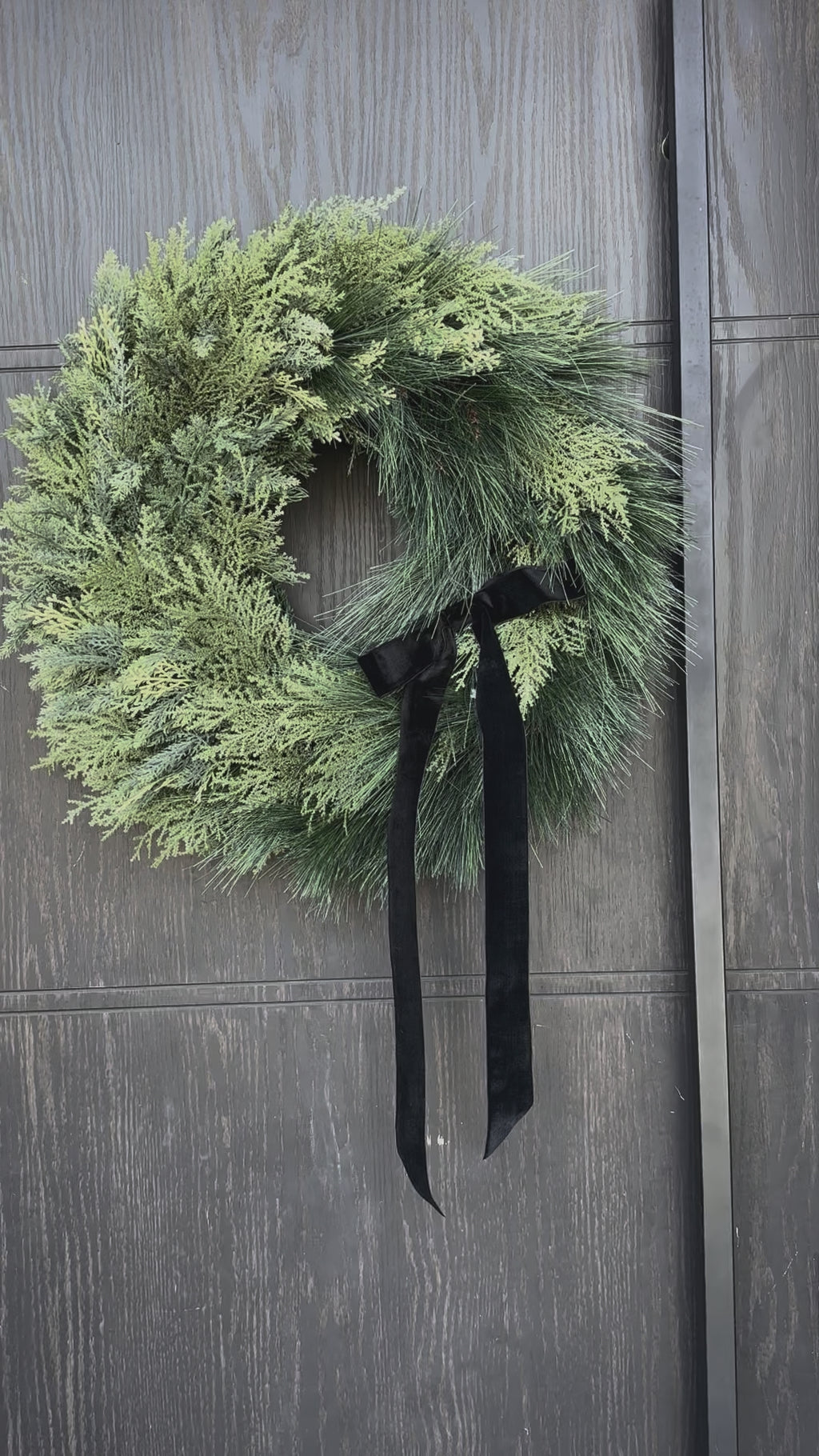 Classic Winter Evergreen Wreath | Cypress & Pine Holiday Wreath