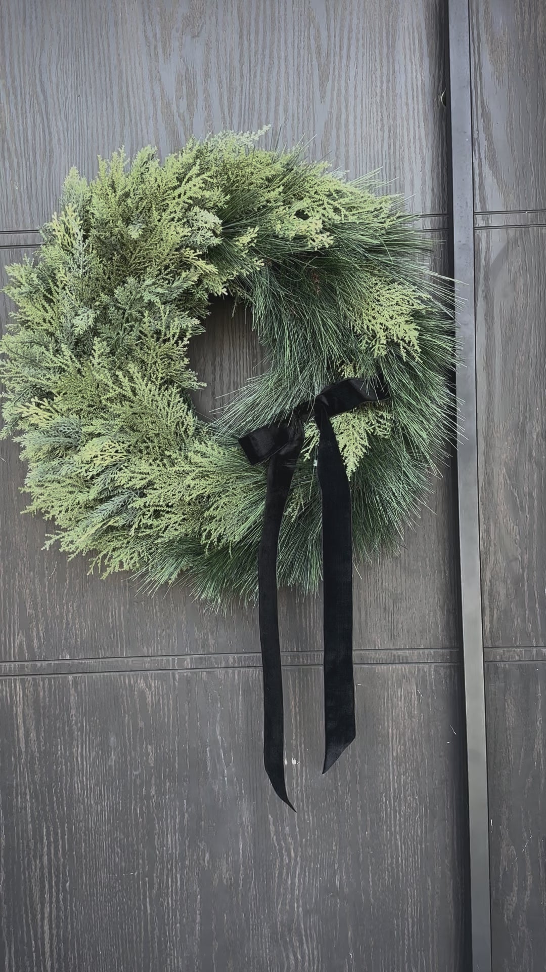 Classic Winter Evergreen Wreath | Cypress & Pine Holiday Wreath